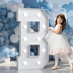 Marquee Letters 4 Feet Tall Large Light Up Letters Baby Shower Decorations Wedding Engagement Happy birthday White Party Decorations Big Cardboard Backdrop B