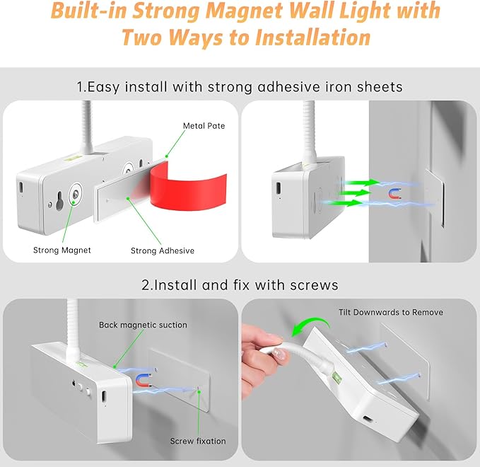 Lightbiz Picture Light, 15.35inch 5400mAh Rechargeable Picture Lights for Wall Battery Operated Wall Lights with Remote, 3 Colors Paintings Light Dimmable Art Light for Artwork, Gallery (White)