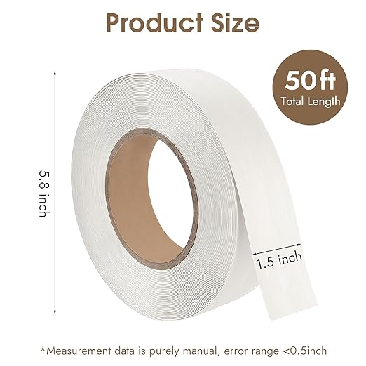 BEVTEE Club Melamine Edge Banding, 1.5 inch x 50ft Wood Veneer Roll Pre-glued, Flexible Melamine Iron-on Veneer Edge Band for Plywood & Furniture Edging, for Cabinet Repair & Furniture Restoration