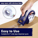 Packing Tape, 24 Rolls Clear Heavy Duty Packaging Tape with Dispensers for Packing Shipping Moving Mailing, Thicker Sealing Tape -1.88" x 65 Yards Per Roll, 1560 Total Yards