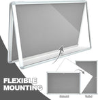 Geetery 24 x 18 Inch Enclosed Fabric Bulletin Board Tamperproof Lockable Noticeboard Fabric&Aluminium Frame Display Cases Wall-Mounted Display for School, Office Secure, Durable