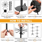 4 Pcs Spinning Jewelry Display Stand 3 Tier Rotating Keychain Earring Retail Rack Adjustable Fashion Counter Jewelry Tree Display Holder Organizer for Women Men (Black)
