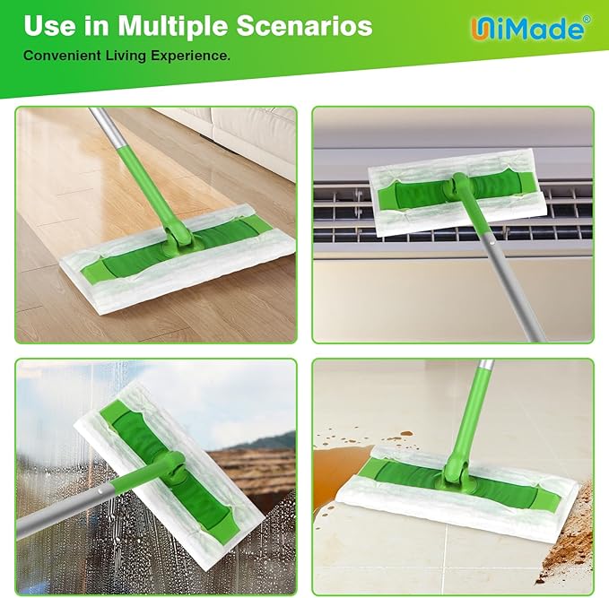 Dry Sweeping Cloths, 100 Count Mop Refill Compatible with Swiffer Sweeper - Disposable Duster Refills Mops for Cleaning Hardwood Floor Dust