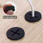 Cable Cord Grommet 3/4 Inch Flexible Wire Rubber Grommets for Desk and Other Furnitures Wire Hole Cover Cable Management Wire Organizer Cable Pass Through (8 Pack), Black Color