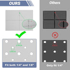 WALMANN 4-Pack 12"x16" Metal Pegboard Panels for Garage, Tool Organizer Pegboard for Pegboard Hooks - Compatible with 1/8" & 1/4" Hooks(Grey)