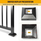 2.0"x2.0"（Actual: 2.0"x2.0"） Deck Post Base Cover Decorative Post Base Trim Skirt Black Aluminum 4Pack
