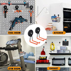 Heavy Duty Large Magnetic Hooks, 2 Pack Strong Magnet Hooks for Power Drill,Garden Tools,Hose,Straps,Steel Pegboard,Workshop,Anti-Scratch Magnetic Garage Hooks,Magnetic Cable Holder