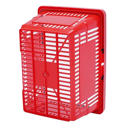 12Pcs Plastic Shopping Baskets with Handles, 18L/4.7Gal Durable Plastic Shopping Cart, Large Portable Grocery Basket for Retail Store, Supermarket, Red
