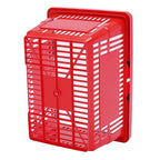 12Pcs 18L Shopping Baskets with Handles, Portable Plastic Retail Grocery Baskets Large Capacity for Stores, Supermarket, Retail, Groceries Shopping (Red)