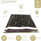 Inspired Mailers - Christmas Poly Mailers 14.5x19 Holiday Variety Pack of 30-10 each: Trees & Snowflakes, Rose Gold Trees, Gold Snowflake Baubles (14.5x19, 30 Pack)