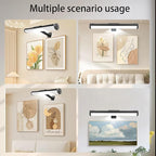 MIOBLUE Picture Light Battery Operated, 13.8in Wireless Art Light for Paintings, Dimmable 4400mAh Recharging Battery Display Light with Remote Control for Wall, Gallery Dartboard Art Bedroom