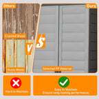 Giantex 68-inches Garage Storage Cabinet, PP Lockable Storage Shed with Doors, Freestanding Tool Locker with 3 Adjustable Shelves, Heavy-Duty Shelving Unit for Pantry, Basement, Laundry Room, Mudroom