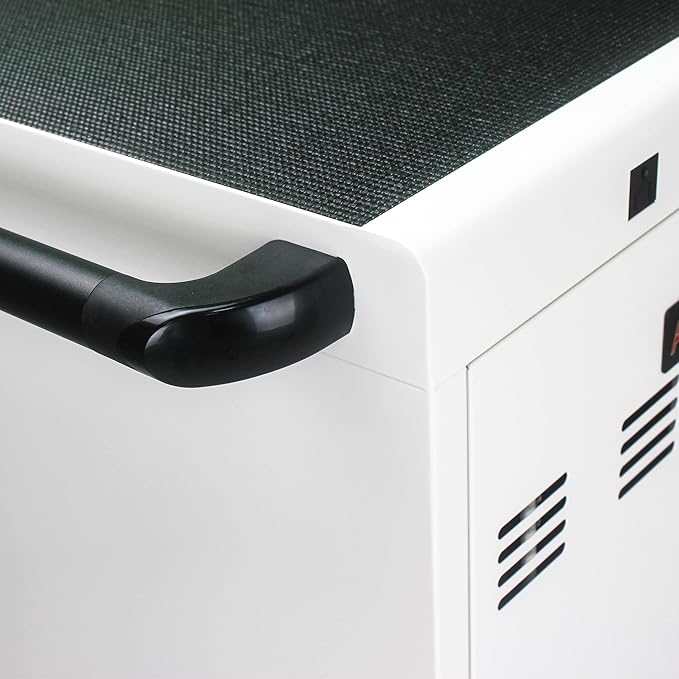 Laptop and Tablet Charging Cart, 35 Unit Device Mobile Charging Station for Chromebook, Tablet, Laptop, with Charging Port Screen Size Up to 16.3", Suitable for Office, Classroom, etc (Antique White)
