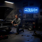 Custom Garage Neon Sign, Personalized LED Garage Decor for Men, Custom Name Light for Man Cave, Auto Repair Shop, Workshop & Mens Room Decor, Christmas Gifts for Dad, Gifts for Car Guy