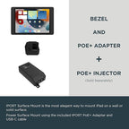 iPort Surface Mount System iPad Wall Mount – Slim & Secure Enclosure for iPad Pro 12.9" (5th Gen) | Built-in PoE Charging | Flush Aluminum Wall Dock for Smart Home & Commercial Use – White