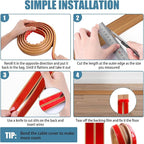 Floor Cord Covers for Wires 10FT Cable Hider Wire Cover Self Adhesive Cord Hider Floor for Offices, Homes, Workshops, Warehouses Cable Cavity 0.39" W x 0.27" H