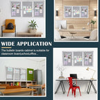 Enclosed Bulletin Board 72" x 36" Weather Resistant Lockable 3 Door Weatherproof Wall Mounted Enclosed Cork Board Aluminum Frame Display Case for Office, School, Commercial, 18xA4(Gray)