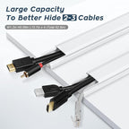 62.8in Cable Cover Wall, Beige Wire Cover for Wall, Paintable Cord Cover Wall Kit, Cord Hiders for TV on Wall, Hide Cords Wall Mounted TV - Cord Concealer Cable Channel 4xL15.7in W0.98in H0.5in