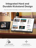 Portable Monitor Touchscreen 21.5 inch 120hz, FHD 1080P Portable Gaming Monitor w/VESA Kickstand HDR Speakers USB C Mini HDMI for Phones PC Gaming Devices, Travel Second Screen for Business