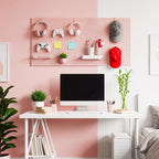 Peg Board, 3 Pack Metal Pegboard Panels Pink Pegboards Wall Organizer with Frame Large Heavy Duty Peg Board with Hooks for Walls Home, Garage Tool Storage, Office, Craft Room, Kitchen 24”×16”