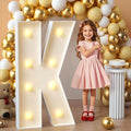 imprsv Marquee Light Up Letters, 3FT Mosaic Letters with Light for Baby Shower Graduation Party Decor, Large K for Engagement Wedding Party Decorations (Need to Assemble)