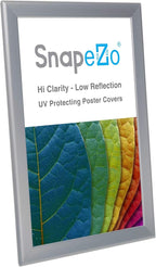 SnapeZo Photo Frame 11x17, Silver, 1.25 Inch Aluminum Profile, Front-Loading Snap Frame, Wall Mounting, Professional Series
