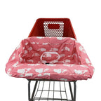 Pozico Baby Shopping Cart Cover for Baby Girl or Boy, Machine Washable/Portable with Carry Bag-Pink White Elephant