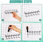 Coume 6 Pcs Pegboard Screwdriver Holders Organizer Pegboard Plier Holders Stainless Steel Peg Board Tool Utility Hooks Accessories Shelving Display Multi-Ring Tool Racks for Shop Store(Black)