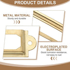 PATIKIL 83x32.5mm Metal Label Holders, 30 PCS Label Name Card Tag Frames with Screws for Office Library File Cabinets Shelves Wood Drawers Fabric Bins, Yellow
