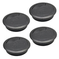Desk Grommet 2-3/8" (60 mm), Desk Cord Hole Cover, Cable Grommet ABS Plastic, Desk Hole Grommet for Office and Home Table Cable, Detachable Adjustable Cable Cord Organizer (Black 4 Pcs)