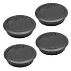 Desk Grommet 2-3/8" (60 mm), Desk Cord Hole Cover, Cable Grommet ABS Plastic, Desk Hole Grommet for Office and Home Table Cable, Detachable Adjustable Cable Cord Organizer (Black 4 Pcs)