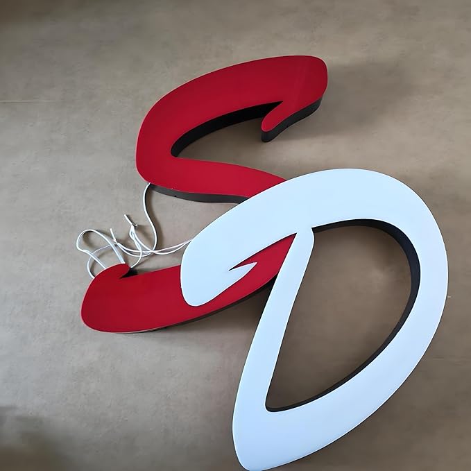 jimeiguang Custom LED Channel Letters Outdoor Waterproof Lighted Letter for Storefront Business Sign 12V Lighted Super Bright (7 letters)