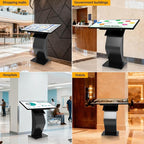 32 inch Touch Screen Kiosk, LCD Screen Digital Signage Kiosk, K-Style Stand Digital Signage Display, Interactive Display for Mall Navigation/Self-Ordering/Advertising/Retail Store