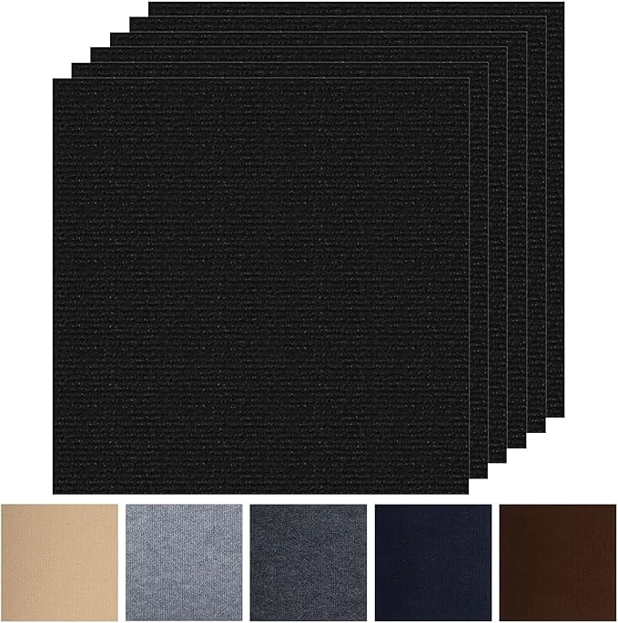 Peel and Stick Carpet Squares 24" x 24", Self Adhesive Non-Slip Carpet Tiles, Peel and Stick Soft Padded Carpet Tiles for Kitchen Bedrooms Indoor Outdoor(20 Tiles/80 sq ft)
