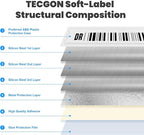 108 Pieces of 58 kHz Acousto-Magnetic (AM) Security Tag Labels, Compatible with 58 kHz EAS Systems. Features Simulated Barcodes