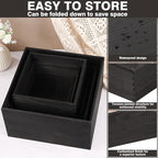 6 Pack Wood Cake Cupcake Stand Buffet Risers, Wooden Display Stand Wood Display Riser, Square Food Display Risers for Party Wedding Birthday Home (6" 7" 8" 9" 10" 11")