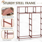 WLIVE Storage Organizer Unit with 11 Fabric Bins, Storage Drawers Organizer with Steel Frame, Tall Storage Tower Organizaton for Living Room, Hallway, Office, Office, Pink