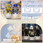 Remerry 8 Pcs Acrylic Round Blocks for Display Clear Polished Blocks for Display Clear Acrylic Edge Polished Base Display Riser for Table Showing Cosmetics Collectibles Figures (2 x 2 x 1 Inches)