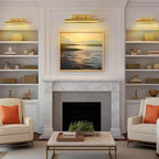 Picture Light for Wall 18" Brass Picture Lights Hardwired 3-Light Gold Picture Frame Light Dimmable Art Gallery Light Accent Lighting Bathroom Wall Sconce for Artwork Poster Library Display