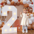 Bugame 3FT Marquee Numbers, Large Light Up Numbers for 2nd 25th Birthday Decorations Warm Light for Anniversary Party Decor, Number 2