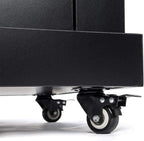 Displays2go Rolling Podiums with Adjustable Shelves – Black (OLILCTMMSBK)