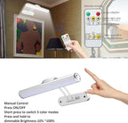 MIOBLUE Wireless Picture Light with Remote, Rechargeable Battery Art Display Light with Remote Control, Dimmable/Timer Off Painting Light, 3 Lighting Modes Full Metal Dartboard Lights (Silver-1Pack)