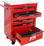 6-Drawer Heavy-Duty Rolling Tool Chest with Wheels & Steel Roof, Lockable Tool Chest Storage Cabinet for Garage, Workshop, Warehouse, and Repair Shop