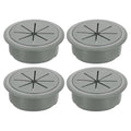 uxcell 4 Pcs Desk Grommet, 1.97 inch 50mm Desk Cable Hole Cover Wire Hole Insert for Home Office Table Cabinet Cord Organizer, Drak Gray