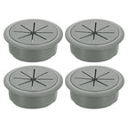 uxcell 4 Pcs Desk Grommet, 1.97 inch 50mm Desk Cable Hole Cover Wire Hole Insert for Home Office Table Cabinet Cord Organizer, Drak Gray