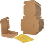 RLAVBL 4x4x1 Small Shipping Boxes Set of 50, Brown Corrugated Cardboard Box for Packing, Mailing, Business