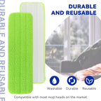 Replacement Mop Pads Fit for Rubbermaid Commercial 18" and 17" Mop - 10 Pack Wet & Dry Commercial Cleaning Reusable Refills Fit for Any Microfiber Flat System 18" and 17" (Colourful)