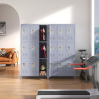 9 Doors Locker Storage Cabinet, Metal Lockers for Office, School, Gym, Home, 72" Tall, Require Assembly (Grey)