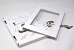 TABcare Locking Security Metal Case for iPad Mini Used as Kiosk, POS, Store, Show Display (White, iPad Mini 1/2/3)