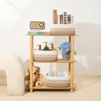 Small Storage Baskets for Organizing | Closet Organizer Bins | Shelf Toy Basket | Woven Rope Baskets | Cube Decorative Box | Shallow Basket |11.5x7.5x4.7”| 3 Packs Gradient Brown
